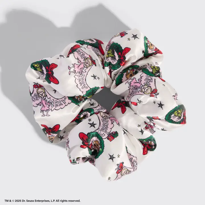 The Grinch X Kitsch Satin Pillowscrunchies® in Cindy Lou Who