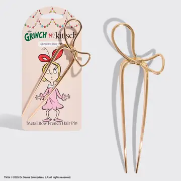 The Grinch X /kit.sch/ Gold Bow French Hair Pin