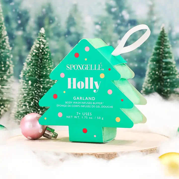 Spongelle - Holly - Garland - Holiday Tree Body Buffer