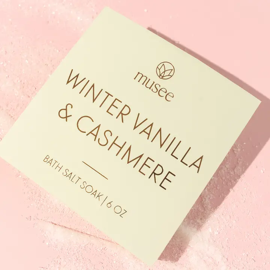 Musee winter vanilla and cashmere bath salt soak