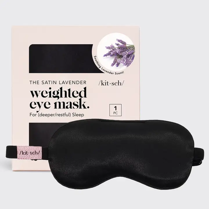 /kit.sch/ The Lavender Weighted Satin Eye Mask