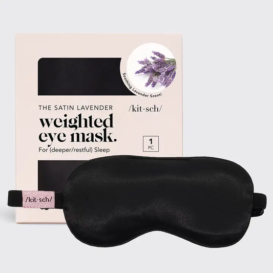 /kit.sch/ The Lavender Weighted Satin Eye Mask